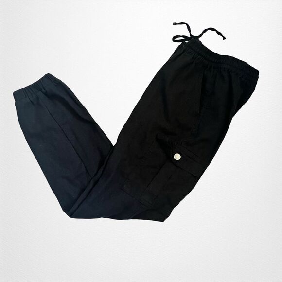 Love Tree Black Pull-On  Pants with Elastic Ankles Size Small - Picture 5 of 10